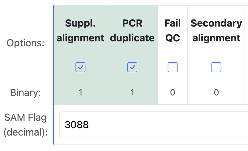 Interface that converts a SAM flag to its representation.